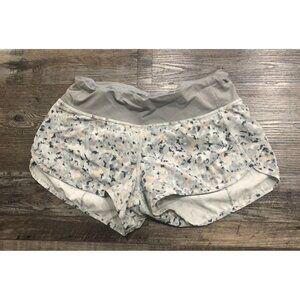 Lululemon Run Speed Shorts Womens Size 4 Athletic Silver Gray